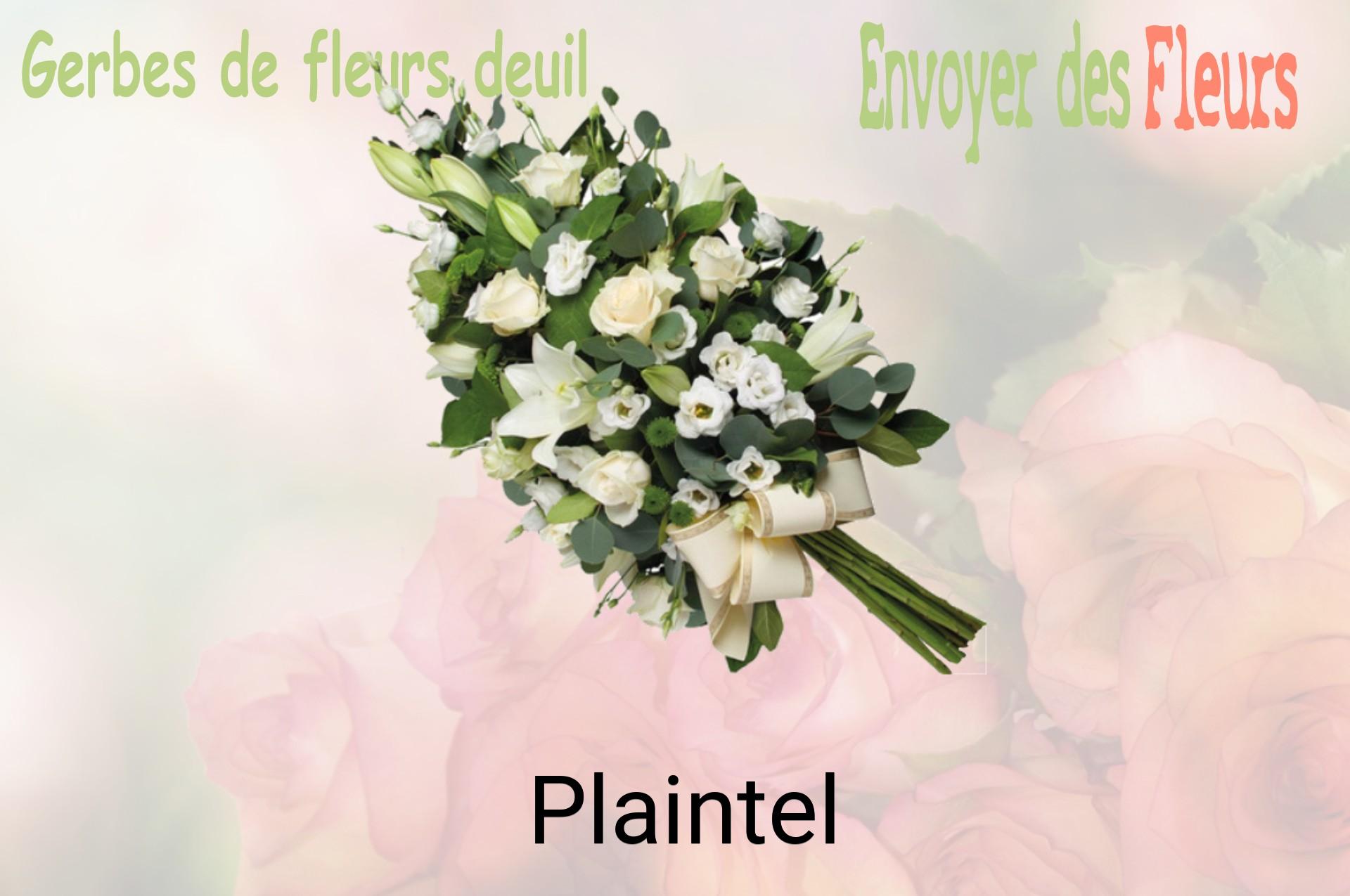 Gerbe de fleurs de deuil livrée à Plaintel